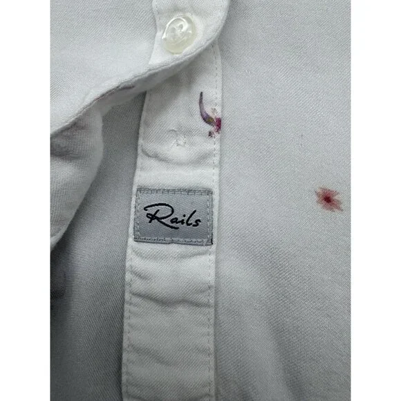 Rails Rosci Indio Bull Skull Long Sleeve Womens Button Down Top S Western Casual - Picture 6 of 10